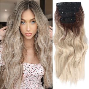 20 inch 4 pieces 11 clips thick hairpieces extension